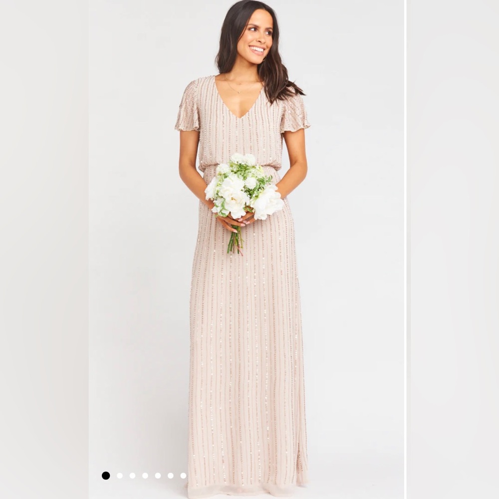 Show Me Your Mumu Dress - Michelle Flutter Maxi (Color Show Me The Ring Beaded)
